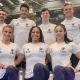 Delegação do Brasil na Copa do Mundo se Osijek com Zanetti, Nory, Yuri, Caio, Jade, Lorrane e Ana Luiza
