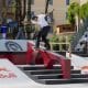 Felipe Gustavo faz manobra em corrimão no Pro Tour de Roma de skate street