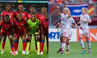 Haiti e Dinamarca se enfrentam pela última rodada da fase de grupos da Copa do Mundo Feminina (Justin Setterfield/Getty Images e Getty Images)