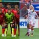 Haiti e Dinamarca se enfrentam pela última rodada da fase de grupos da Copa do Mundo Feminina (Justin Setterfield/Getty Images e Getty Images)