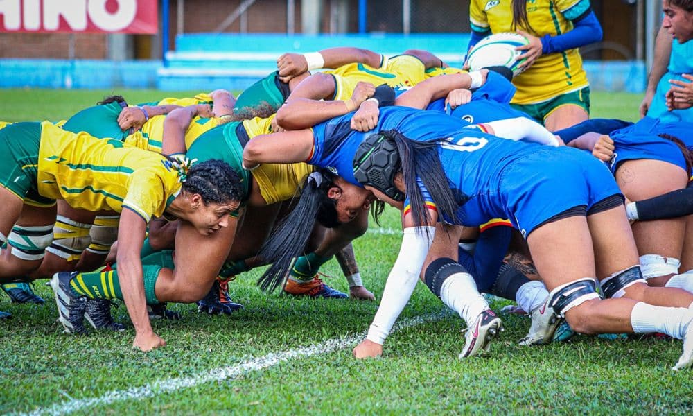 Confronto entre Brasil e Colômbia, válido pela qualificatória para o WXV (Divulgação/Colombia Rugby)