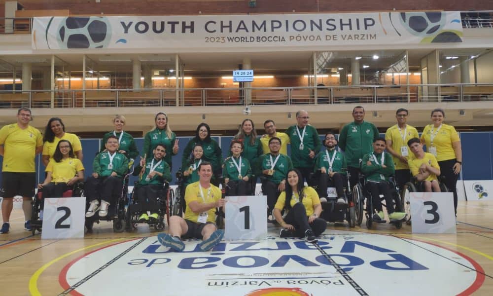 Delegação Brasileira no Mundial de Jovens na cidade de Póvoa de Varzim, em Portugal (Foto: Divulgação/ANDE)