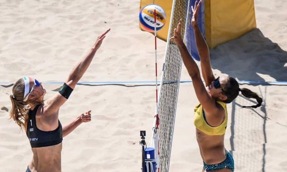 A brasileira Hegeile, em ação no Challenge de Espinho (Divulgação/CBV)