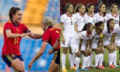 Espanha e Costa Rica, adversárias na primeira rodada da Copa do Mundo Feminina (Reprodução/Getty Images e Nicholas Kamm/AFP)