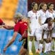 Espanha e Costa Rica, adversárias na primeira rodada da Copa do Mundo Feminina (Reprodução/Getty Images e Nicholas Kamm/AFP)