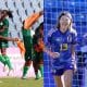 Confronto entre Zâmbia e Japão, válido pela primeira rodada da Copa do Mundo Feminina (Muzi Ntombela/Backpage Pix e Reprodução/Pulse Sports)