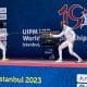 Brasileiro João Victor Acioly (à direita) em ação na final individual do Mundial Sub-19 (Ana Luisa Almeida/CBPM)