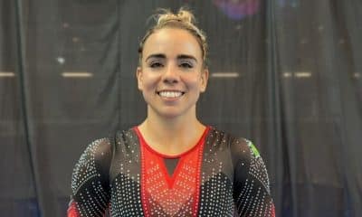 Camilla Gomes conquistou a medalha de bronze na Copa do Mundo de Santarém de ginástica de trampolim. (Divulgação/CBG)