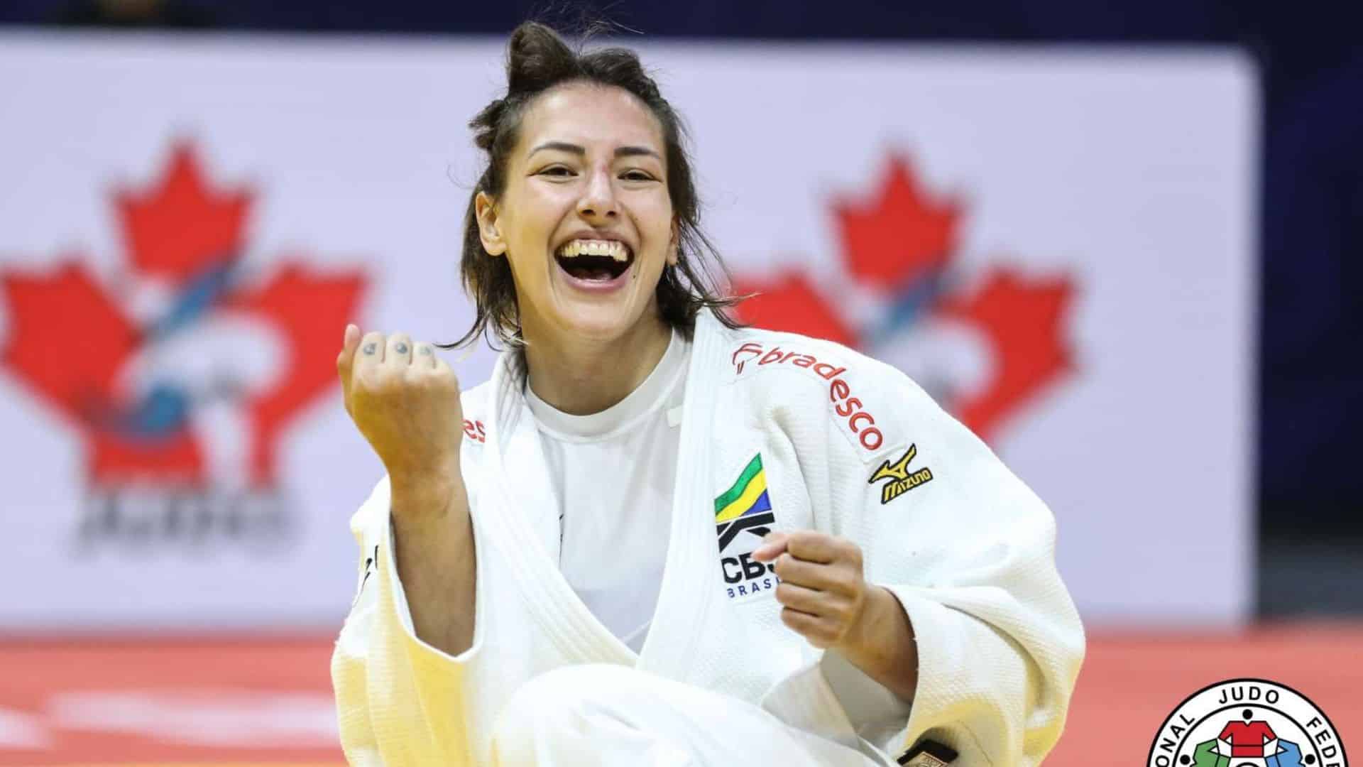 Alexia Castilhos medalhou para o Brasil no Aberto de judô em Lima (Foto: Divulgação/Di Feliciantonio Emanuele)