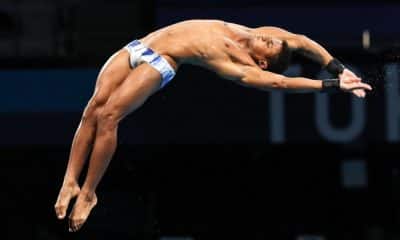 Isaac Souza durante prova dos saltos ornamentais do Mundial de Esportes Aquáticos