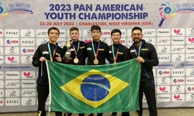 Time brasileira campeão do Pan-Americano sub-15 e sub-19 de tênis de mesa