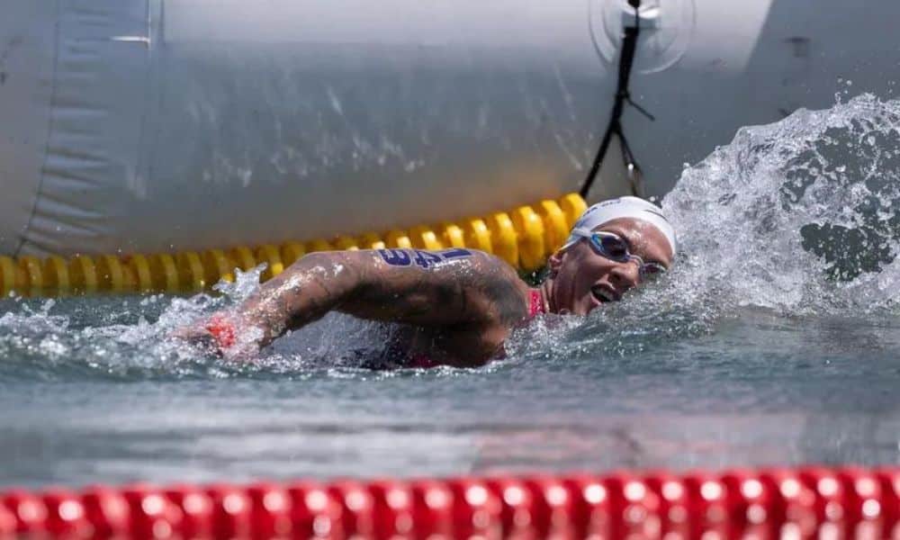 Ana Marcela Cunha compete nas águas abertas no Mundial de Esportes Aquáticos