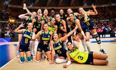 Atletas da seleção feminina de vôlei do Brasil na Liga das Nações de vôlei feminino VNL ao vivo