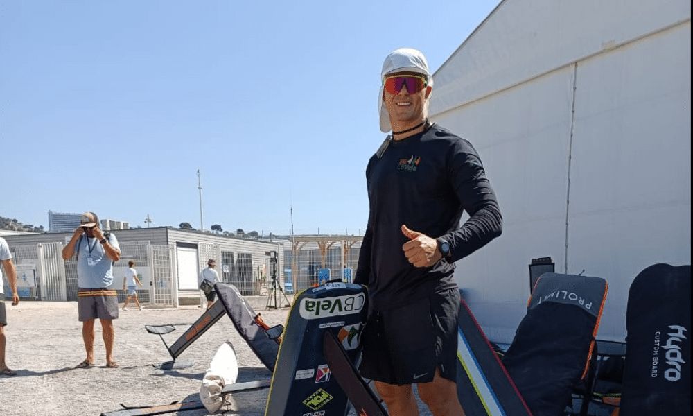 Bruno Lobo no evento teste da vela de Paris-2024
