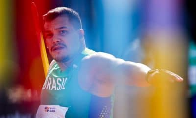 Pedro Nunes compete no lançamento do dardo na final do Campeonato Sul-Americano de atletismo