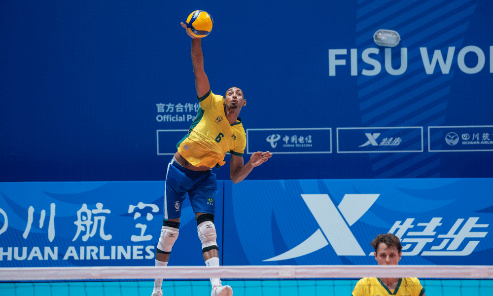 Pedro Henrique Silva vôlei masculino Brasil e Alemanha Jogos Mundiais Universitários de Chengdu