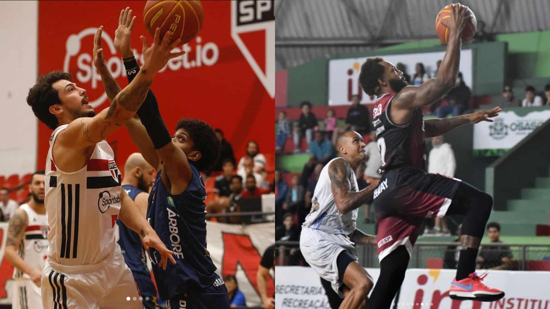 São Paulo e Franca venceram o segundo jogo do Campeonato Paulista de basquete masculino (Foto: Divulgação/SPFC/SesiFranca)