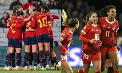 Espanha e Suíça se enfrentam pelas oitavas de final da Copa do Mundo Feminina (Photosport e Associated Press)