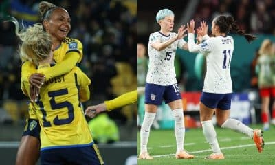 Suécia e Estados Unidos se enfrentam pelas oitavas de final da Copa do Mundo Feminina (AFP e Buda Mendes/Getty Images)