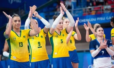 Brasil perde para a Polônia no vôlei feminino nos Jogos Mundiais Universitários (Célio Júnior/CBDU)