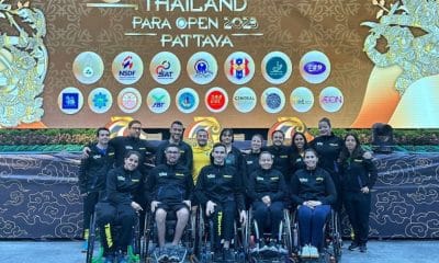 Equipe brasileira na disputa do Aberto Paralímpico da Tailândia de tênis de mesa (Divulgação/CBTM)