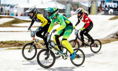 Priscilla Stevaux, Paola Reis e Pedro Queiroz no Mundial de Ciclismo BMX Racing