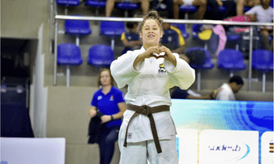 Sophia Câmara faz coração com as mãos após ser prata no Mundial sub-18 de judô