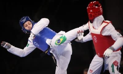 Guia Olímpico de Paris 2024 - Milena Titoneli em ação no taekwondo nos Jogos Olímpicos de Tóquio 2020