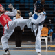 Valentina Cysne em ação no Mundial Cadete de taekwondo