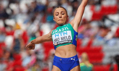 Letícia Oro Melo compete no salto em distância no Mundial de Atletismo em Budapeste