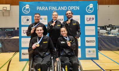 Na imagem, Paulo Salmin, Danielle Rauen, Paulo Henrique Fonseca, Lucas Arabian e Joyce Oliveira são os que conquistaram medalhas no Aberto da Finlândia para o Brasil.