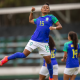 Maranhão comemora gol marcado contra o Chile na Liga de Desenvolvimento de Futebol Feminino da Conmebol
