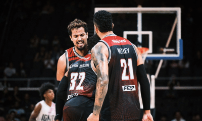 Lucas Dias, Wesley e David Jackson, do Sesi Franca, vibram com vitória na Copa Intercontinental de basquete