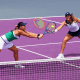 Luisa Stefani e Giuliana Olmos no WTA 1000 de Guadalajara. Ela vão disputar o WTA 500 de Tóquio