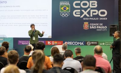 Pedro Barros em palestra para convidados do CSKB
