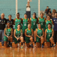 Equipe do Santo André posa para foto antes do jogo contra o Pró-Esporte/Sorocaba no Campeonato Paulista de basquete feminino