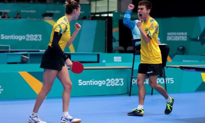 Bruna Takahashi e Vitor Ishiy na final das duplas mistas dos Jogos Pan-Americanos de Santiago-2023