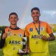 Na imagem, João Arthur e Robinho, dois atletas do Cerro Corá que levaram ouro no Brasileiro sub-16.