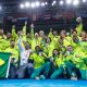 Delegação do boxe comemorar a melhor campanha do Brasil na história dos Jogos Pan-Americanos