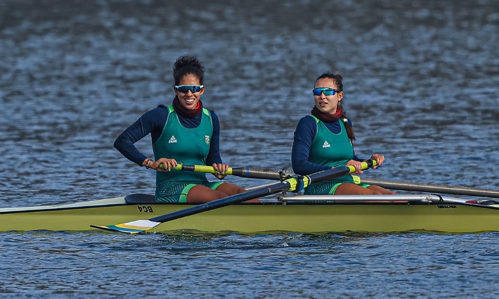 Milena Viana e Maria Clara Lewenkopf em ação pelo Brasil no Pan de Santiago (William Lucas/COB)