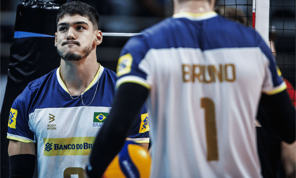 Honorato frustado em jogo do Brasil e Alemanha pelo Pré-Olímpico de vôlei masculino