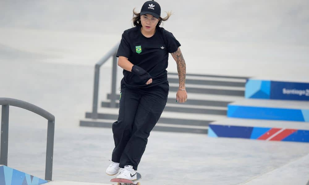 Pamela Rosa em ação Jogos Pan-Americanos de Santiago-2023 skate street
