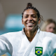 Rafaela Silva sorri após conquista da medalha de ouro nos Jogos Pan-Americanos de Santiago
