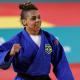 Samantha Soares após conquistar medalha de ouro do judô nos Jogos Pan-Americanos de Santiago-2023