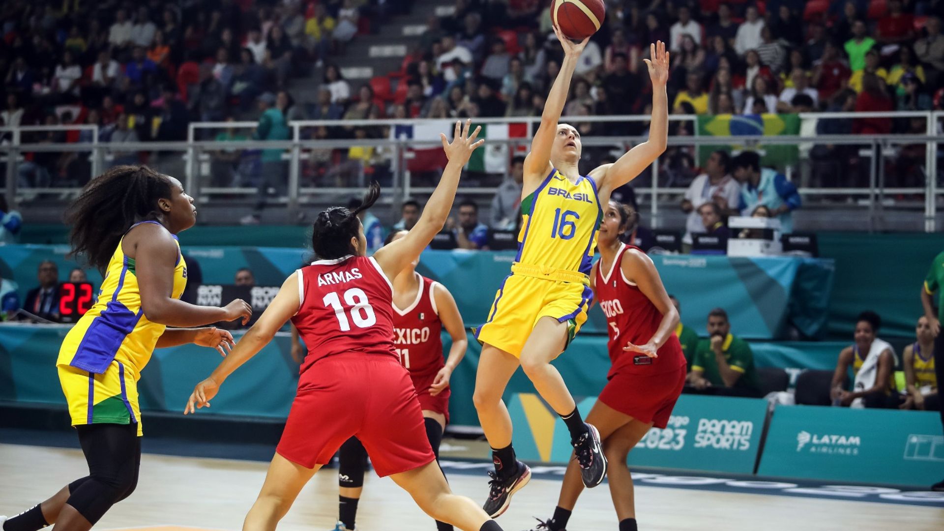Brasil estreia com vitória contra o México no basquete feminino -Panamericano de Santiago (Foto: Divulgação/CBB)