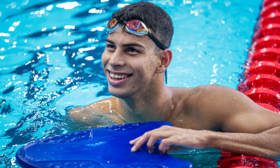 Guilherme Costa, o Cachorrão, na piscina dos Jogos Pan-Americanos Santiago 2023