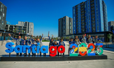 Equipe de Saltos ornamentais do brasil na vila dos atletas dos Jogos Pan-Americanos de Santiago 2023