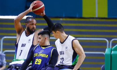 Brasil e Colômbia basquete em cadeira de rodas Jogos Parapan-americanos santiago-2023