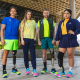 Atletas paralímpicos brasileiros usando calçado da ASICS antes do Parapan de Santiago