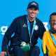 Alberto Abarza e Gabriel Araújo, o Gabrielzinho, no pódio dos Jogos Parapan-Americanos